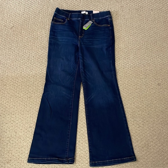 LANE BRYANT NWT Size 16 Pull-On High Rise Boot Jean Dark Wash Boot Pants Denim - Picture 4 of 15